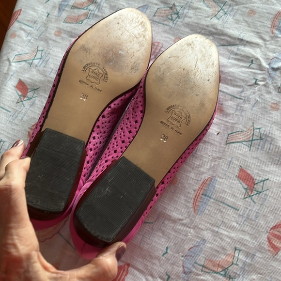 Pink Women's Loafers real leather (suede) handcrafted in Italy size 38 - Picture 11 of 14